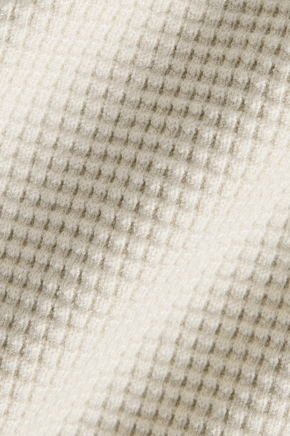 Elevate Waffle Long‑Sleeve Crew — Bone