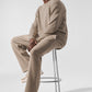 Elevate Waffle Long‑Sleeve Crew — Gravel