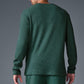 Elevate Waffle Long‑Sleeve Crew — Winter Ivy