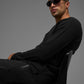 Vapor Crewneck Long‑Sleeve — Black