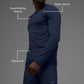 Vapor Crewneck Long‑Sleeve — Navy