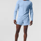 Vapor Crewneck Long‑Sleeve — Seashell Blue