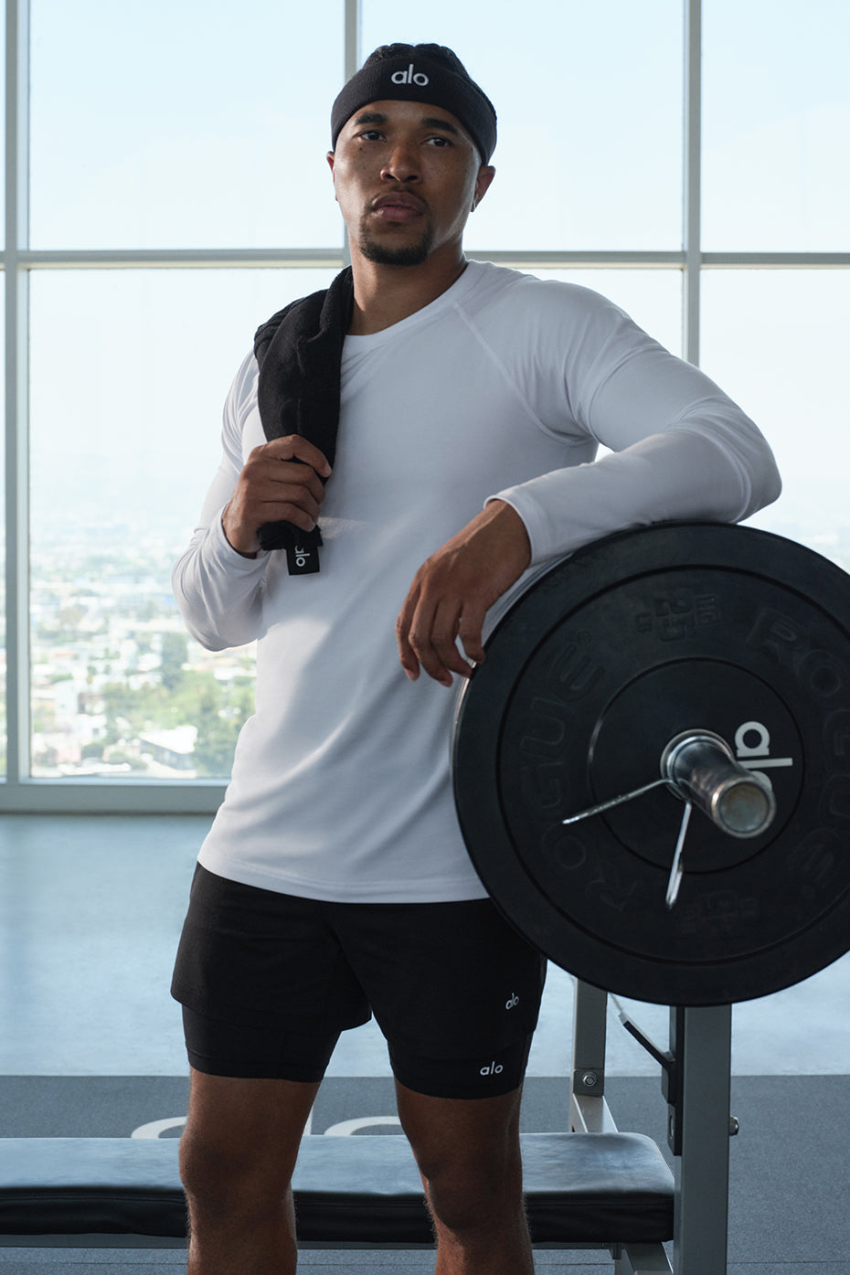 Vapor Crewneck Long‑Sleeve — White