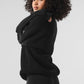 Domain Rib Knit Crew Sweater — Black