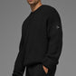 Domain Rib Knit Crew Sweater — Black