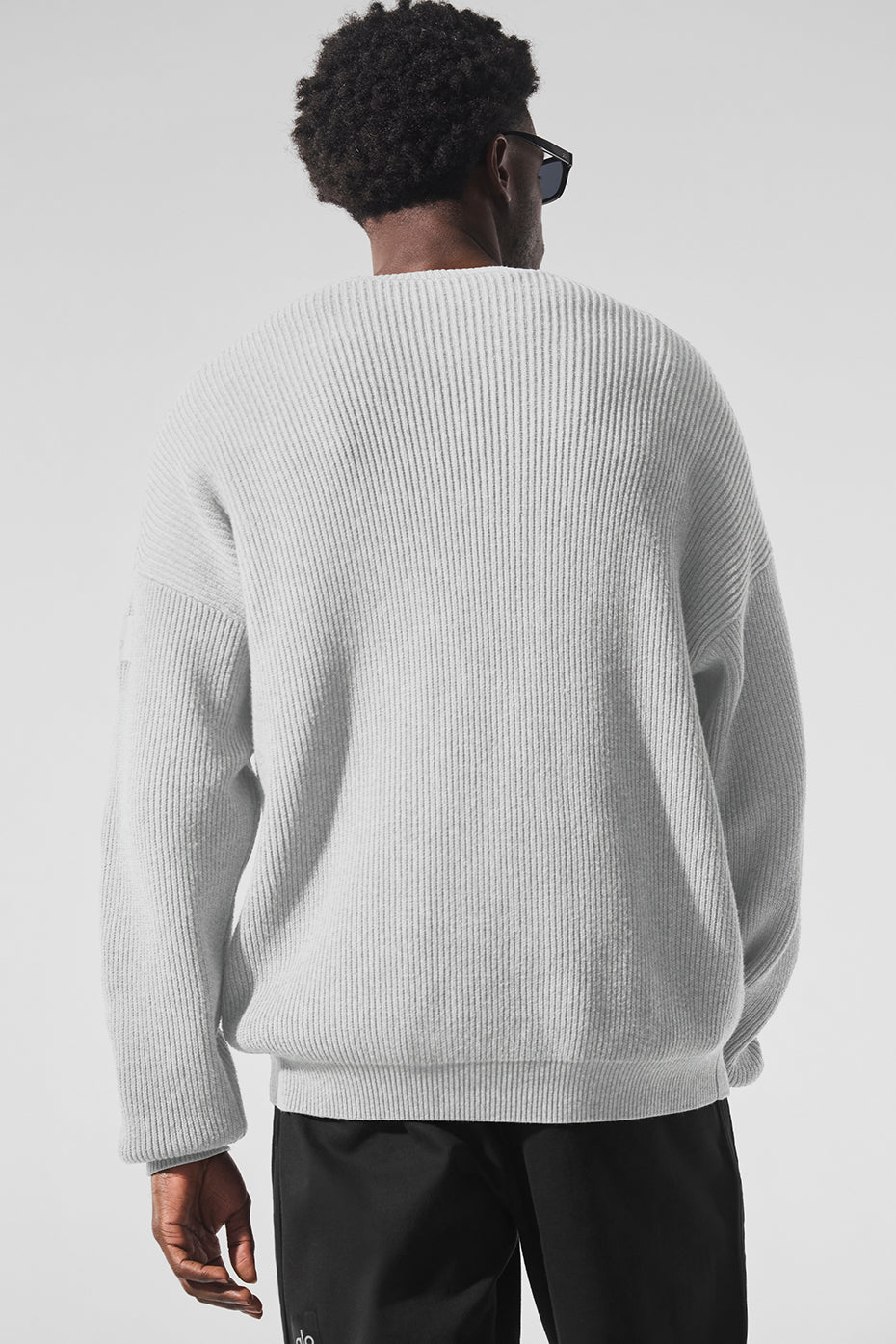 Domain Rib Knit Crew Sweater — Athletic Heather Grey