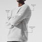Domain Rib Knit Crew Sweater — Athletic Heather Grey