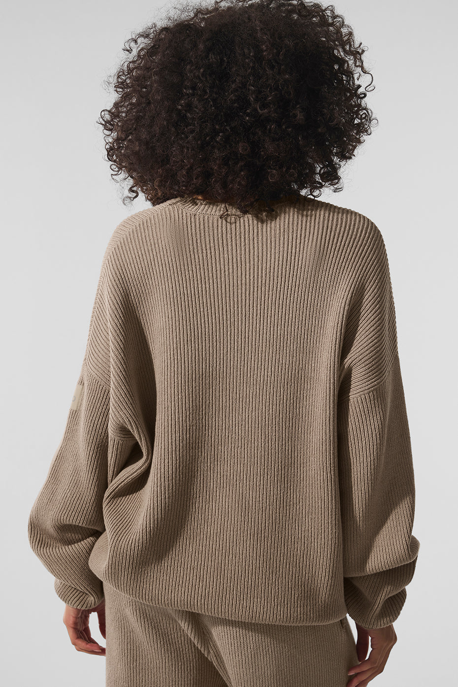 Domain Rib Knit Crew Sweater — Gravel