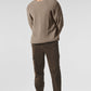 Domain Rib Knit Crew Sweater — Gravel