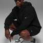 Sports Club Sweater Knit Hooded Sweatshirt — Black