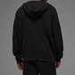 Sports Club Sweater Knit Hooded Sweatshirt — Black