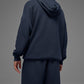Sports Club Sweater Knit Hooded Sweatshirt — Navy