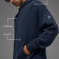 Sports Club Sweater Knit Hooded Sweatshirt — Navy
