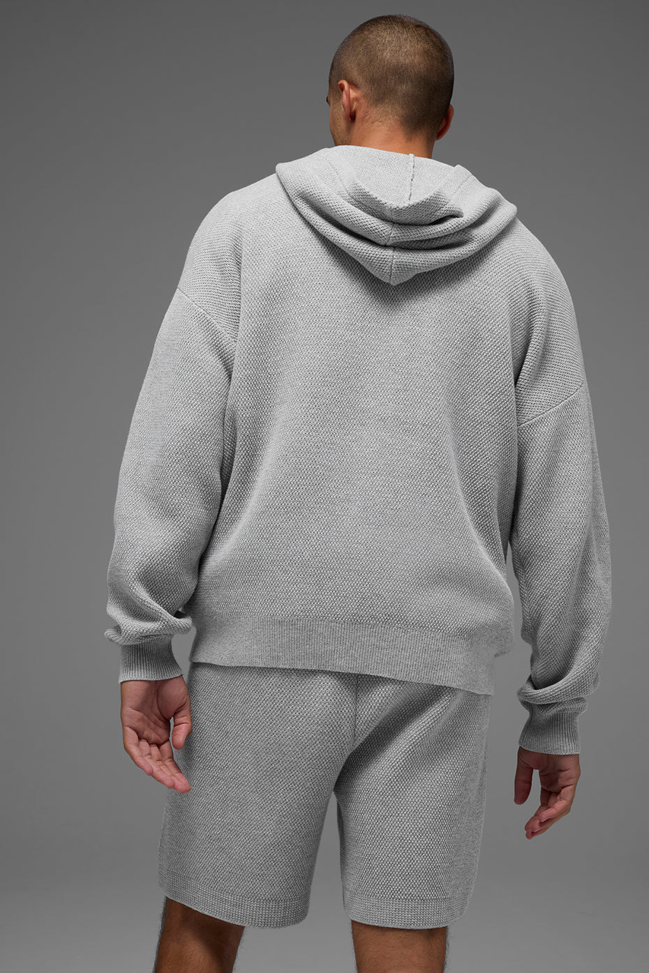 Sports Club Sweater Knit Hooded Sweatshirt — Athletic Heather Grey
