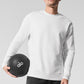 Double Take Long‑Sleeve Crew — White