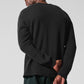 Double Take Long‑Sleeve Crew — Black