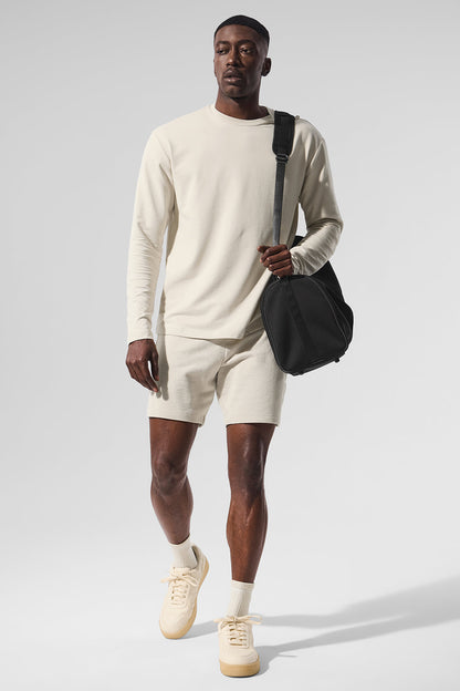 Double Take Long‑Sleeve Crew — Bone