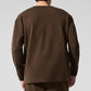 Double Take Long‑Sleeve Crew — Espresso