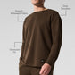 Double Take Long‑Sleeve Crew — Espresso
