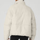 Stretch Woven Street Puffer — Bone