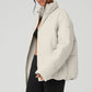 Stretch Woven Street Puffer — Bone