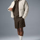 Stretch Woven Street Puffer — Bone