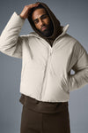 Stretch Woven Street Puffer — Bone