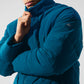 Stretch Woven Street Puffer — Eclipse Blue