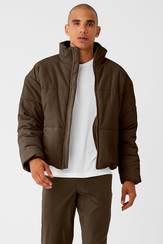 Corduroy Stage Puffer — Espresso