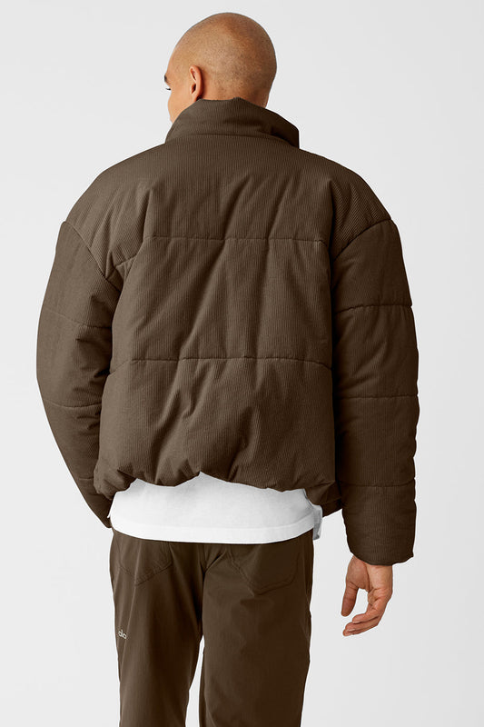 Corduroy Stage Puffer — Espresso