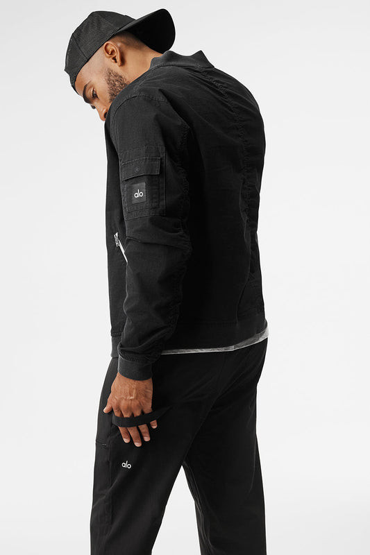 Division Ripstop Bomber Zip Jacket — Black