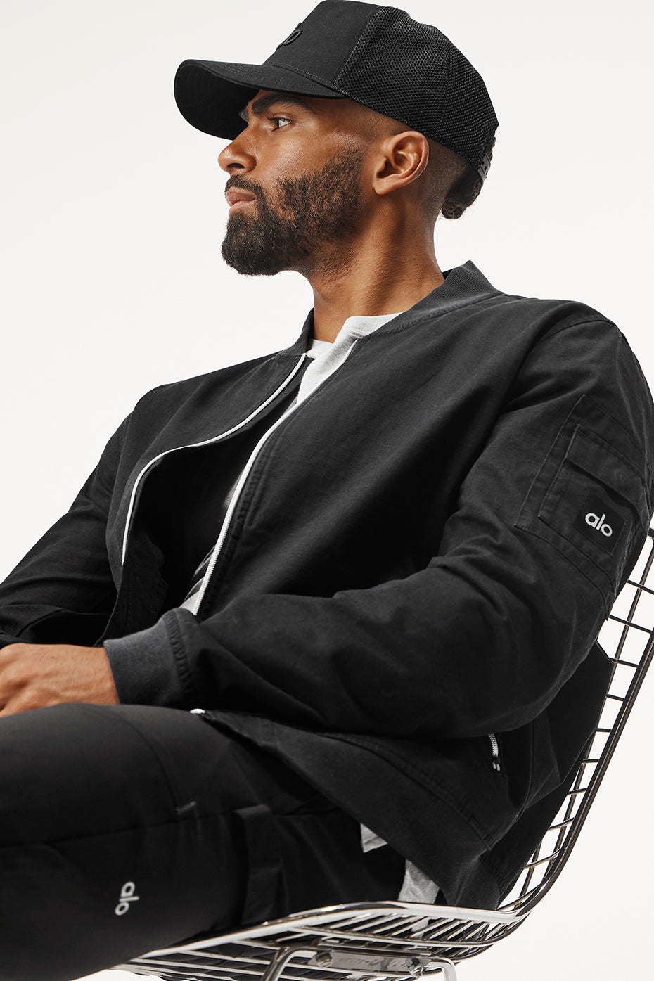 Division Ripstop Bomber Zip Jacket — Black
