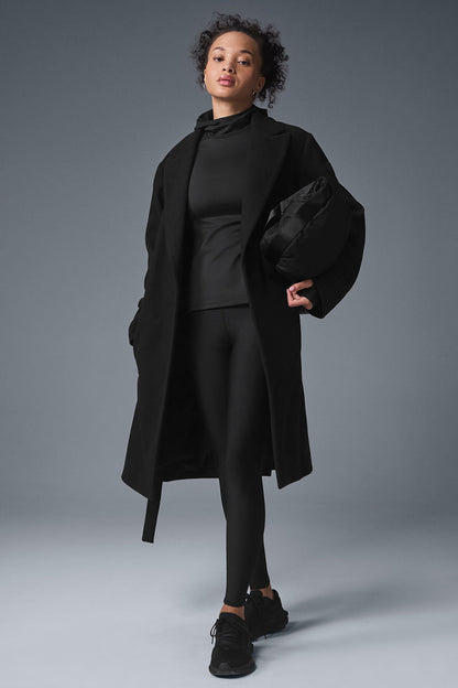 Wool Gameday Overcoat — Black