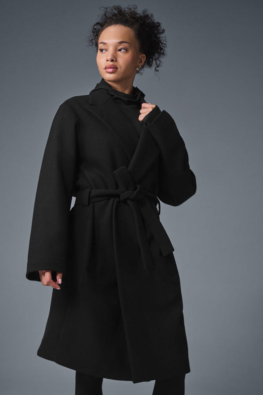 Wool Gameday Overcoat — Black