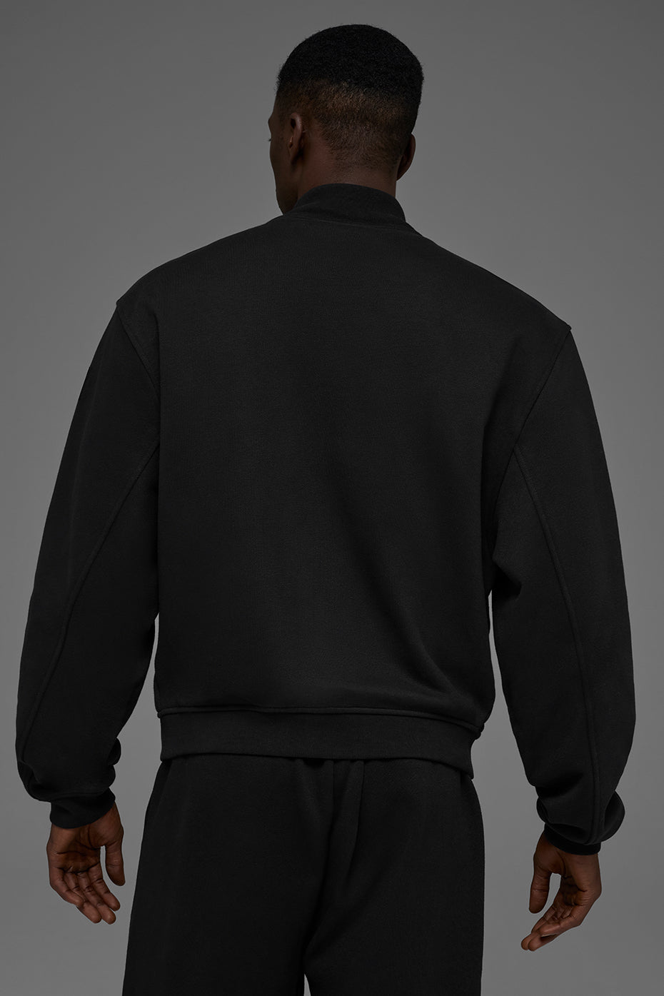 Renown Varsity Zip Jacket — Black