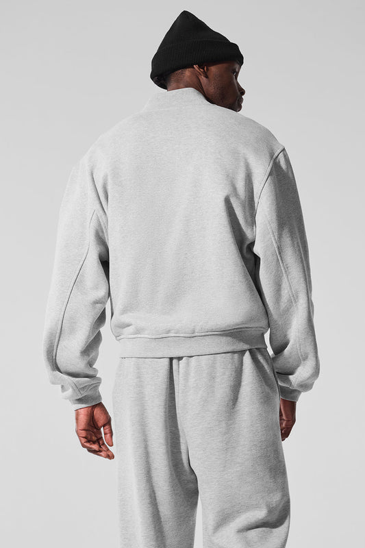 Renown Varsity Zip Jacket — Athletic Heather Grey
