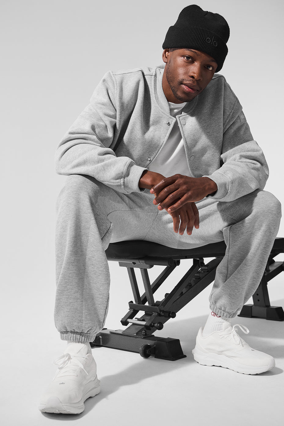 Renown Varsity Zip Jacket — Athletic Heather Grey