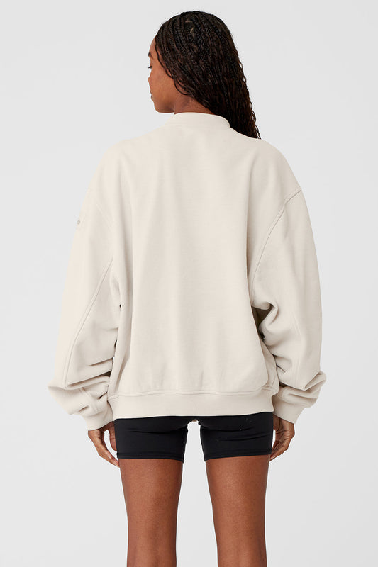 Renown Varsity Zip Jacket — Bone