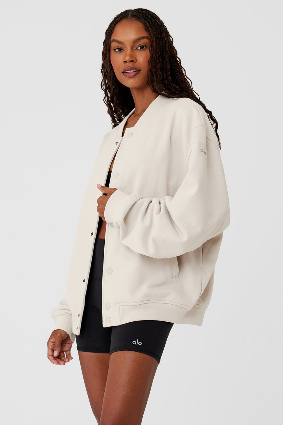 Renown Varsity Zip Jacket — Bone
