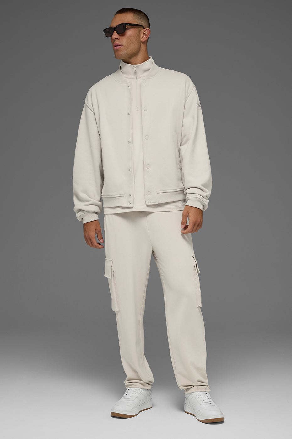 Renown Varsity Zip Jacket — Bone
