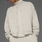 Renown Varsity Zip Jacket — Bone