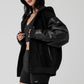 Select Hooded Bomber Zip Jacket — Black