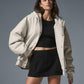 Select Hooded Bomber Zip Jacket — Bone
