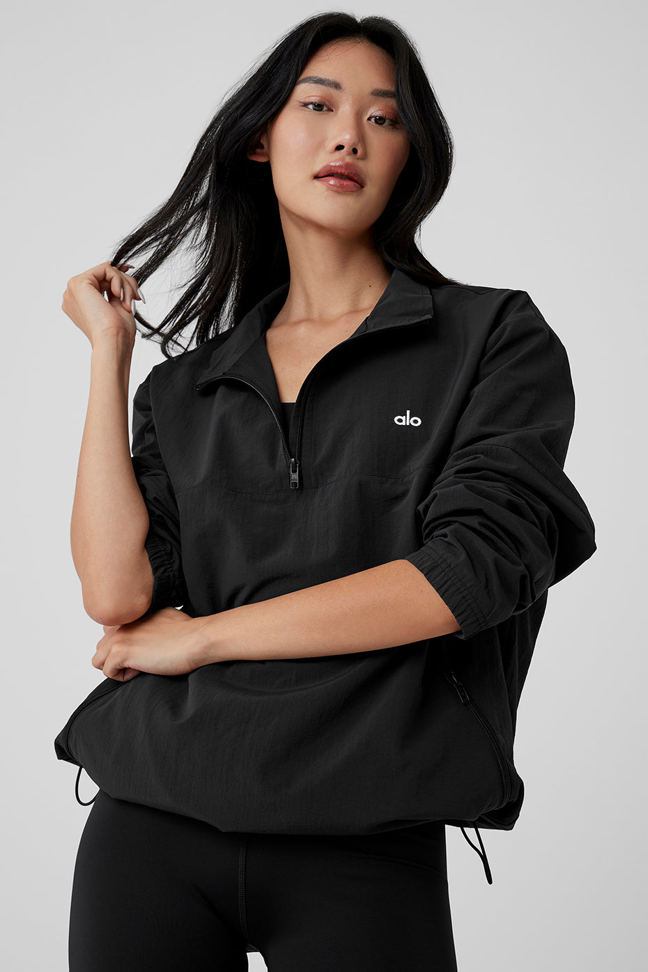 Takeaway Track Crew Sweatshirt — Black