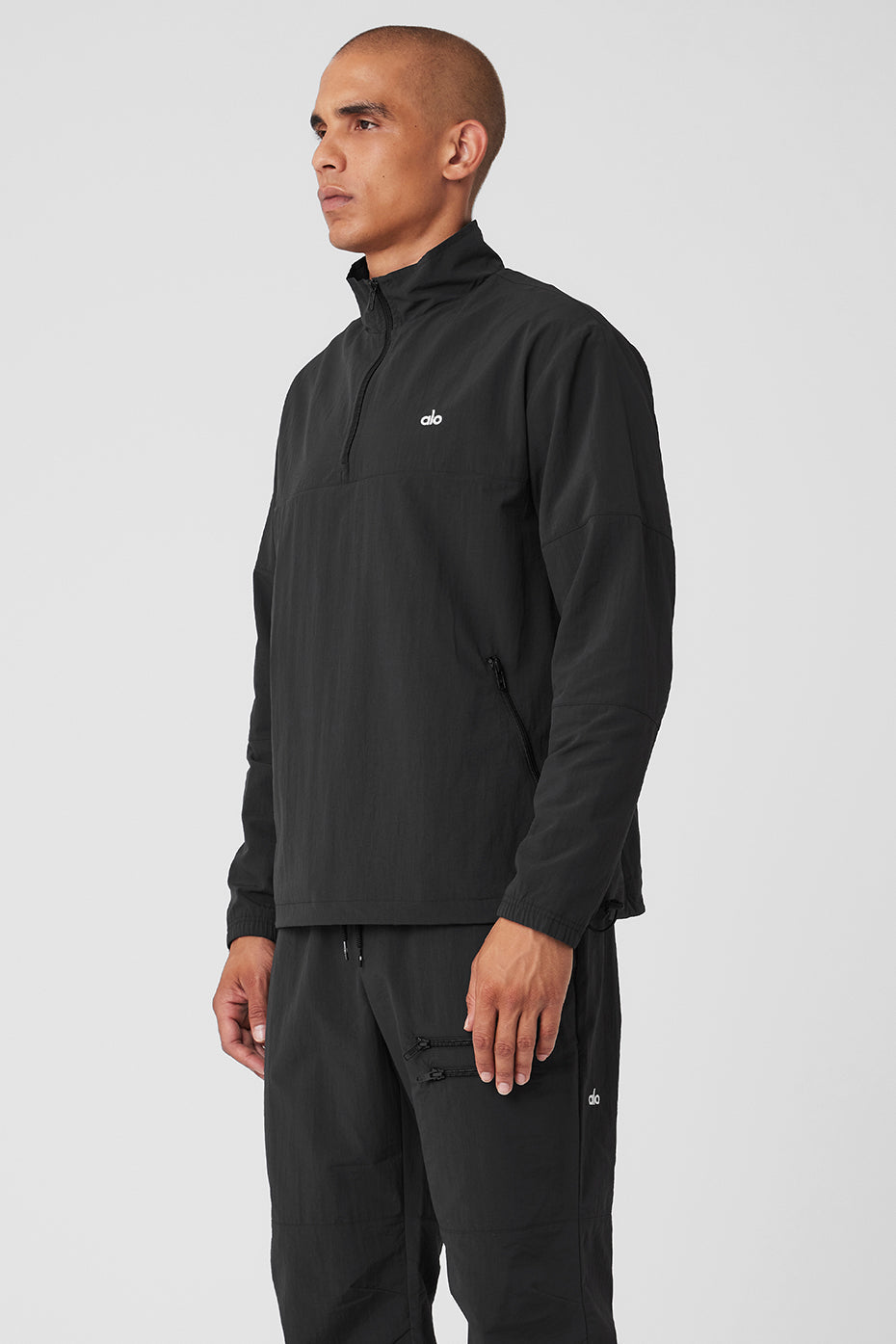 Takeaway Track Crew Sweatshirt — Black