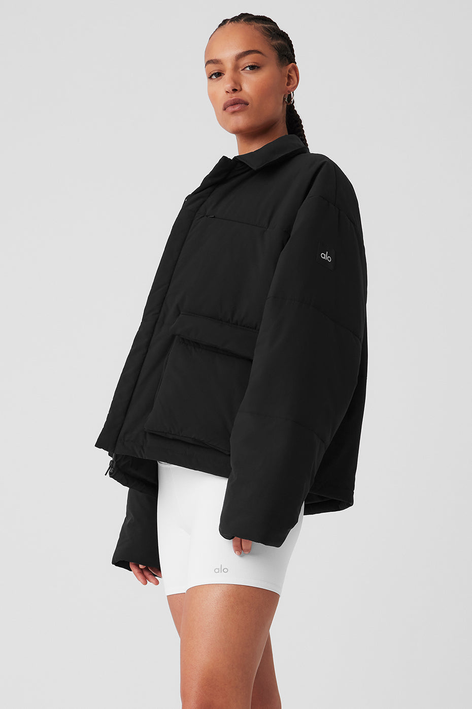 Voyage Utility Cargo Zip Jacket — Black