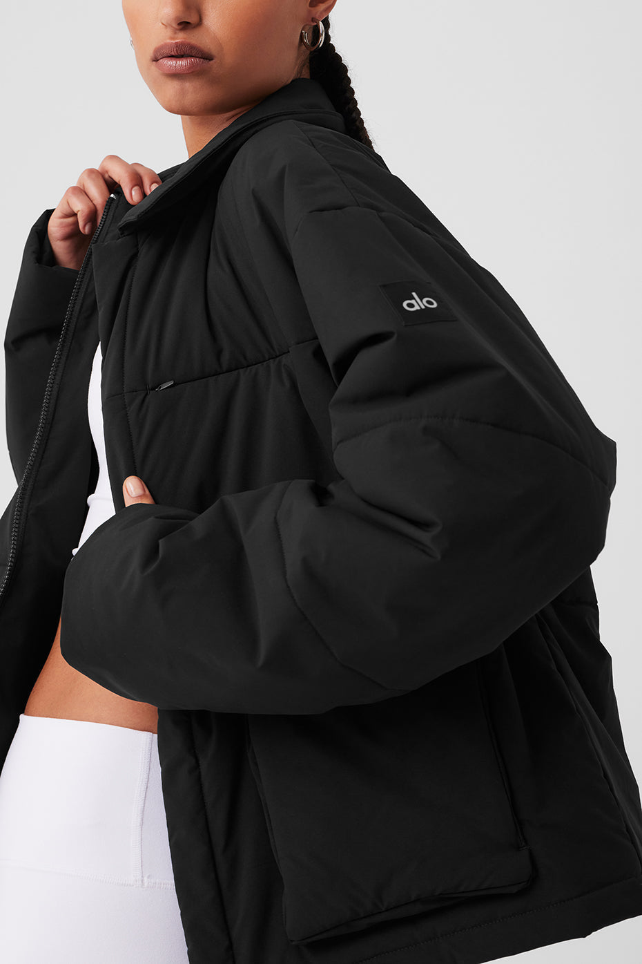 Voyage Utility Cargo Zip Jacket — Black