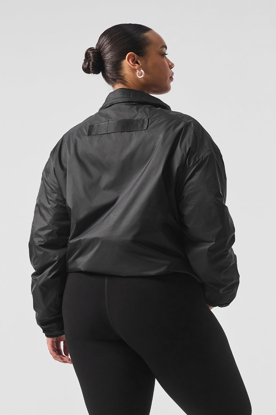 Latitude Light Weight 1/2 Zip Crew Sweatshirt Zip Jacket — Black