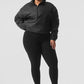 Latitude Light Weight 1/2 Zip Crew Sweatshirt Zip Jacket — Black
