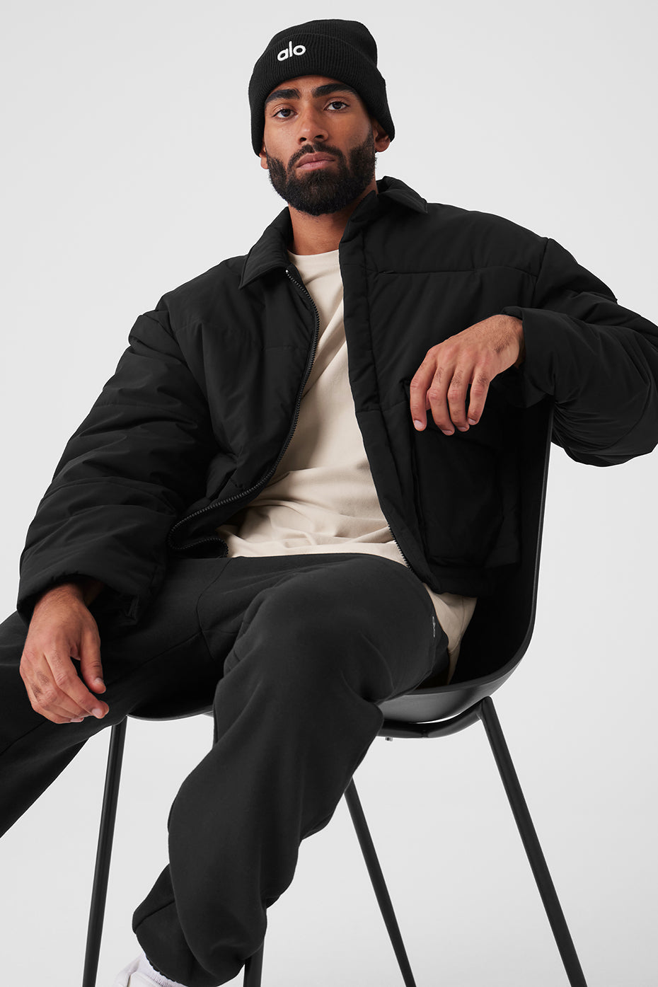 Voyage Utility Cargo Zip Jacket — Black
